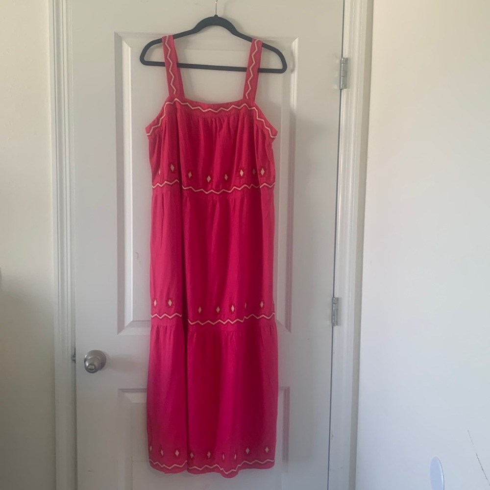 Loft pink linen dress.